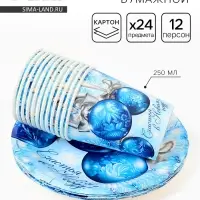 Набор бумажной посуды &laquo;Счастья в Новом году&raquo;, 12 персон