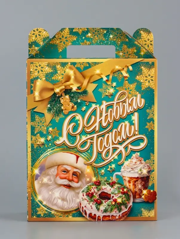 Подарочная коробка новогодняя Вкус детства 17 х 7 х 25,5 см Подарочная коробка новогодняя Вкус детства 17 х 7 х 25,5 см