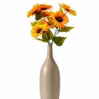 Цветы искусственные &laquo;Подсолнух галант&raquo;, h=60 см, d=12 см, оранжевые