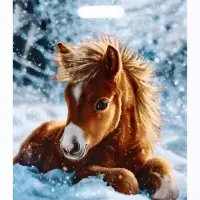 Пакет подарочный, новогодний &laquo;Ветерок&raquo;, полиэтиленовый с вырубной ручкой, л 40&times;31 см, 60 мкм