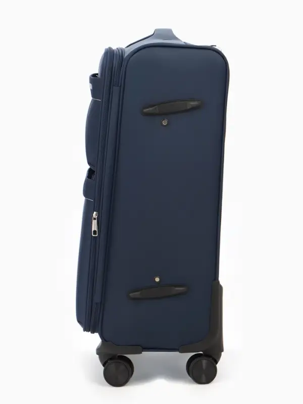 Чемодан на колёсах TEXTURA, с увеличением, кодовый замок, 42&times;26&times;68 см, 24", синий