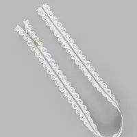 Молния металлическая, №3, неразъёмная, замок автомат, 60 см, белая