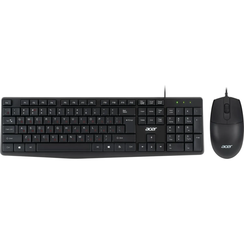 Набор клавиатура+мышь Acer OMW141 кл/мышь:черный USB (ZL.MCEEE.01M)