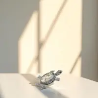 Брошь &laquo;Галиотис&raquo;, черепашка, в черненом серебре