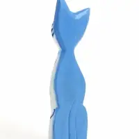 Фигура &laquo;Кошка с синей росписью&raquo;, 9&times;4.5&times;30 см, дерево