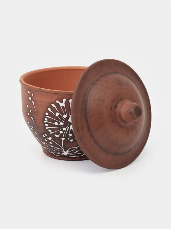 Горшочек для запекания &laquo;Одуванчик&raquo;, 850 мл, 13&times;13&times;14 см, красная глина