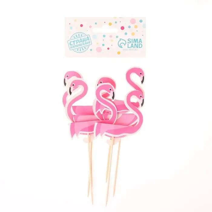 Шпажки «Розовый фламинго», набор 6 шт. Шпажки «Розовый фламинго», набор 6 шт.