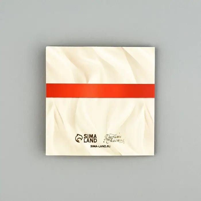 Открытка с конвертом «Бант», тиснение, 7 х 7 см Открытка с конвертом «Бант», тиснение, 7 х 7 см