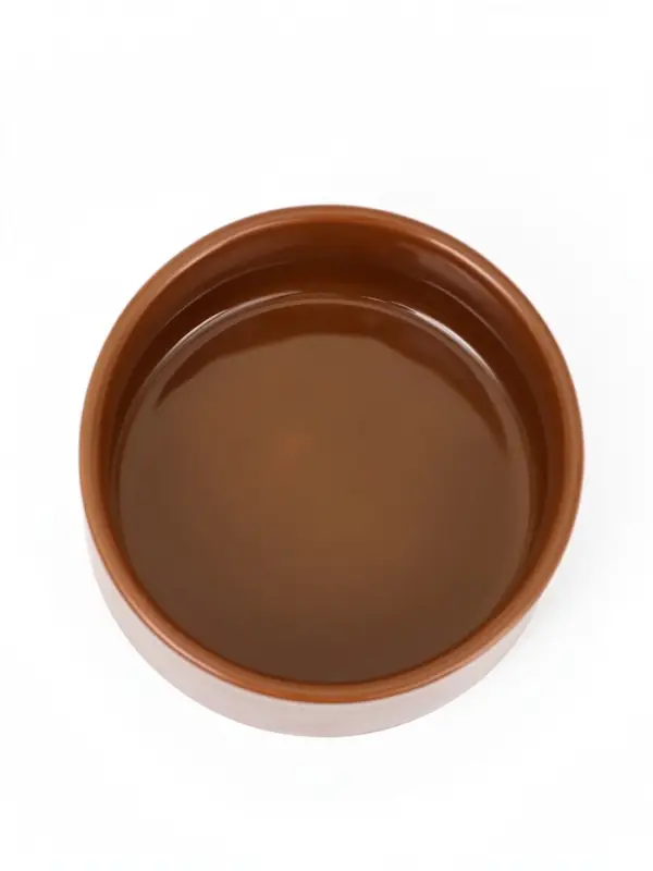 Миски, 250 мл, на металлической подставке, 2 шт., керамика, коричневые