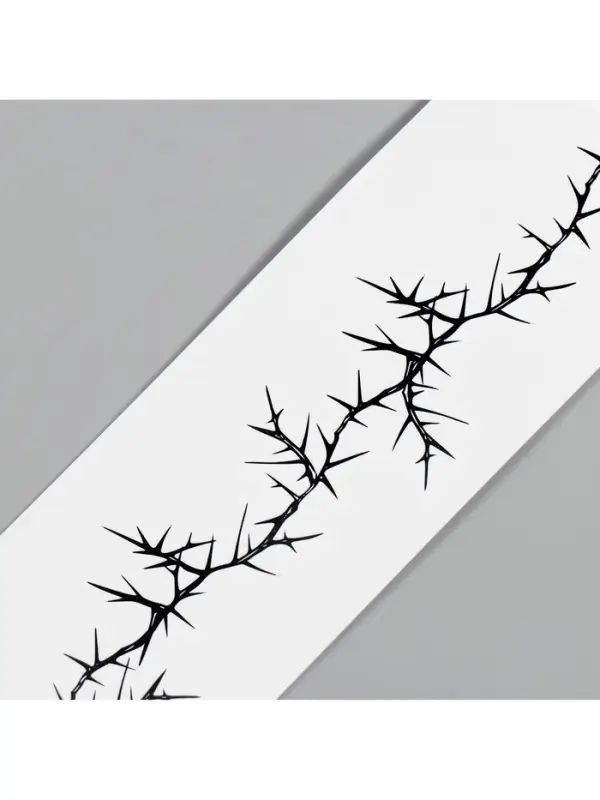 Переводная тату на тело чёрная «Браслет. Шипы», 20×3 см Переводная тату на тело чёрная «Браслет. Шипы», 20×3 см