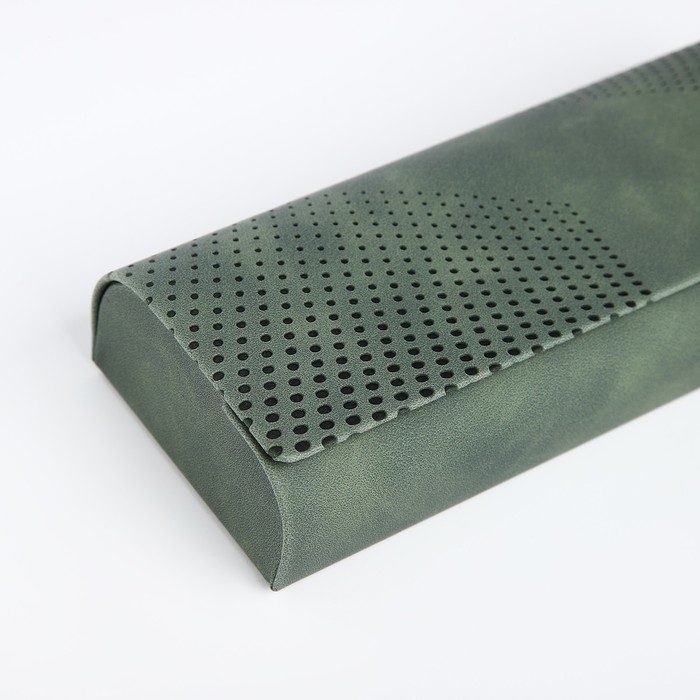 Футляр для очков хлопушке, длина 15,6 см, цвет зелёный Футляр для очков хлопушке, длина 15,6 см, цвет зелёный