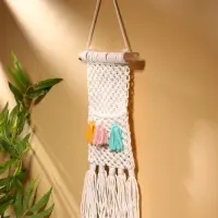 Кармашек текстильный, подвесной, 22&times;50 см, белый