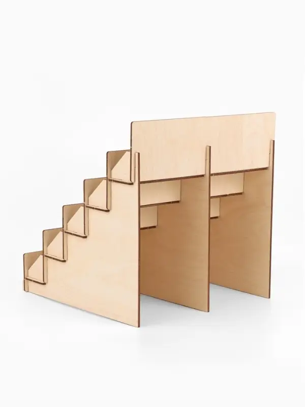 Подставка под открытки 10 ячеек по 10.8 см, 23.5&times;23&times;25 см, толщина 3 мм, бежевая