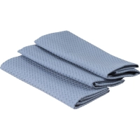 Полотенце вафельное Luscan 240 гр/м2, 40х70, яч7х7, серый, 3 шт/уп