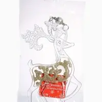 Ёлочная игрушка &laquo;Зимнее волшебство. Олень - узорный блеск&raquo;, 10.7&times;17.7 см, прозрачно-золотой