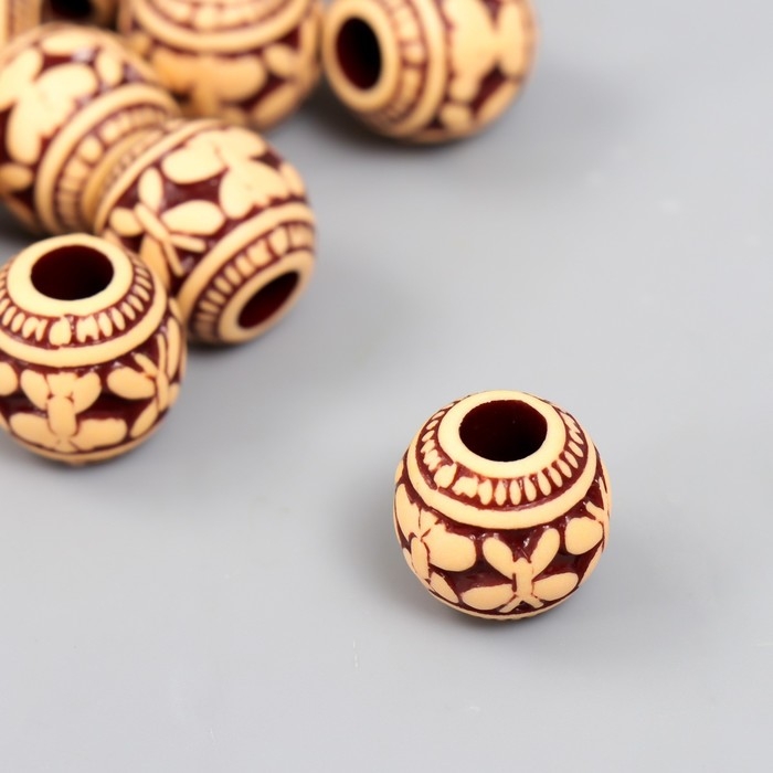 Бусины для творчества пластик Бусины для творчества пластик "Этно. Бабочки" набор 20 гр d=1,5 см