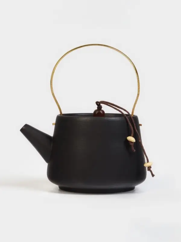 Набор для чайной церемонии &laquo;Мотомия&raquo;, 9 предметов, на 4 персоны, чашка 40 мл, чайник 200 мл, керамика, чёрный