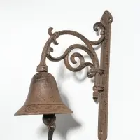 Колокол сувенирный чугун "Завитки - тонкие линии" 20х10,3х26 см