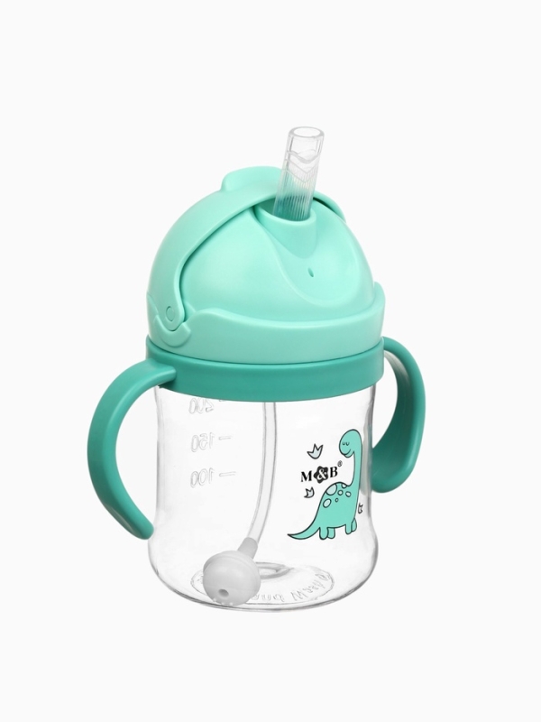 Mum&Baby, Поильник- непроливайка с трубочкой, дракоша, бирюзовый SL-07275B