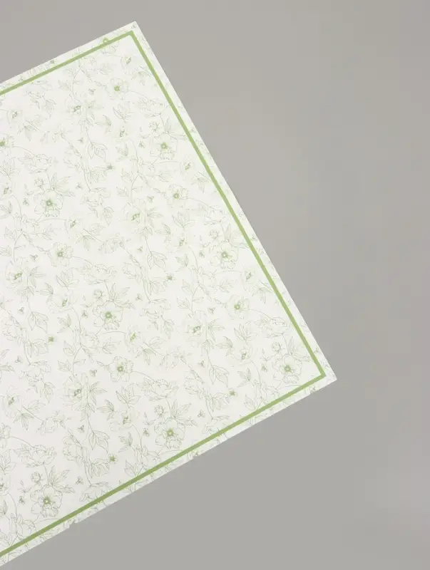 Пленка флористическая для цветов, &laquo;Букет цветов&raquo;, зелёная, 57&times;57 см