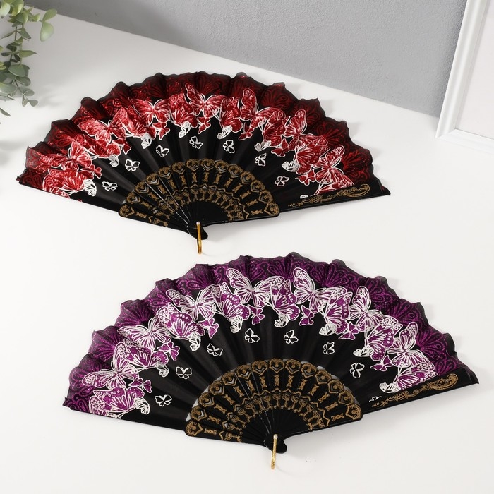 Веер h=14 см Веер h=14 см "Рой бабочек" МИКС