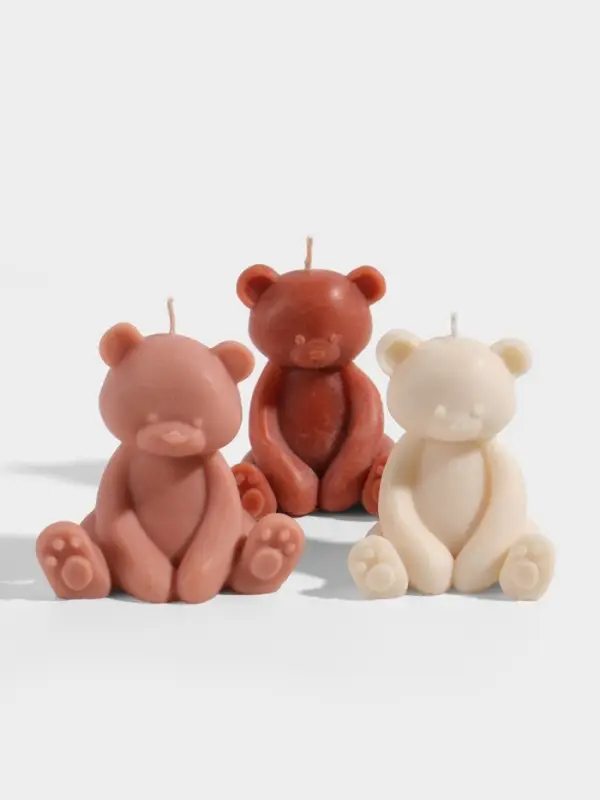 Свеча &laquo;Плюшевый Мишка&raquo;, 6&times;6&times;9 см, соевый воск, МИКС
