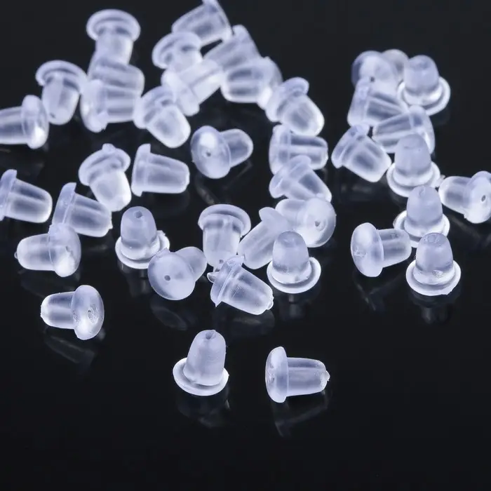 Заглушки для сережек, швенз, пусет силиконовые для швенз и пусет (набор 20 пар), 5×4 мм Заглушки для сережек, швенз, пусет силиконовые для швенз и пусет (набор 20 пар), 5×4 мм