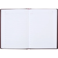 Ежедневник недатированный А5+, 136л, VELVET бордовый  3-115/02