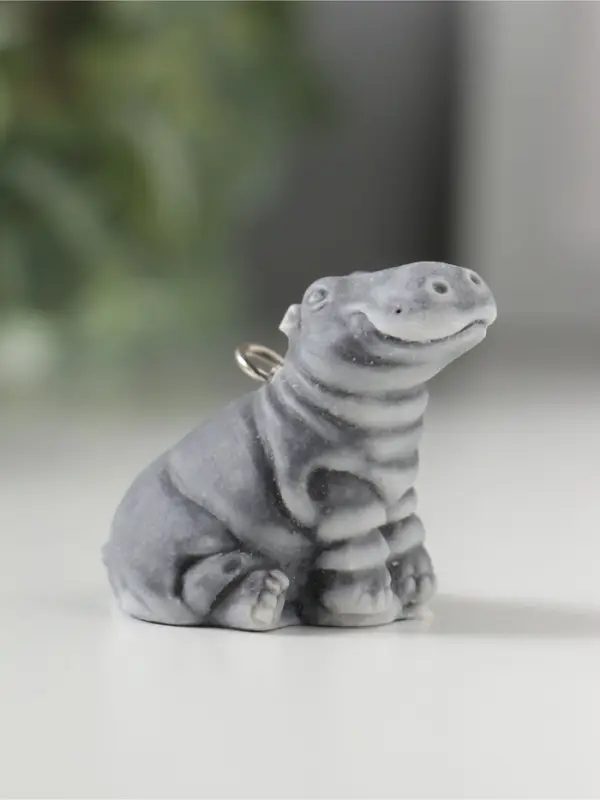 Брелок "Бегемотик сидящий маленький", 3,7см