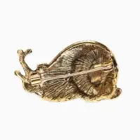 Брошь "Улитка", цветная в чернёном золоте