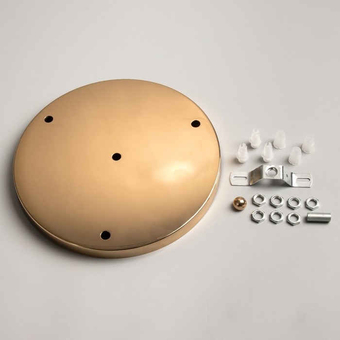 Основание для светильника Основание для светильника "Круг-3" золото 23,5х23,5х2см