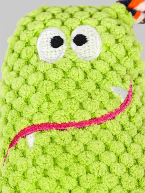 Мягкая игрушка для собак &laquo;Монстрик с канатом&raquo;, 23 см, с пищалкой, зелёная