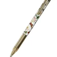 Ручка подарочная в чехле из экокожи гелевая BrunoVisconti: flowers, автоматическая, синяя, 0.5 мм