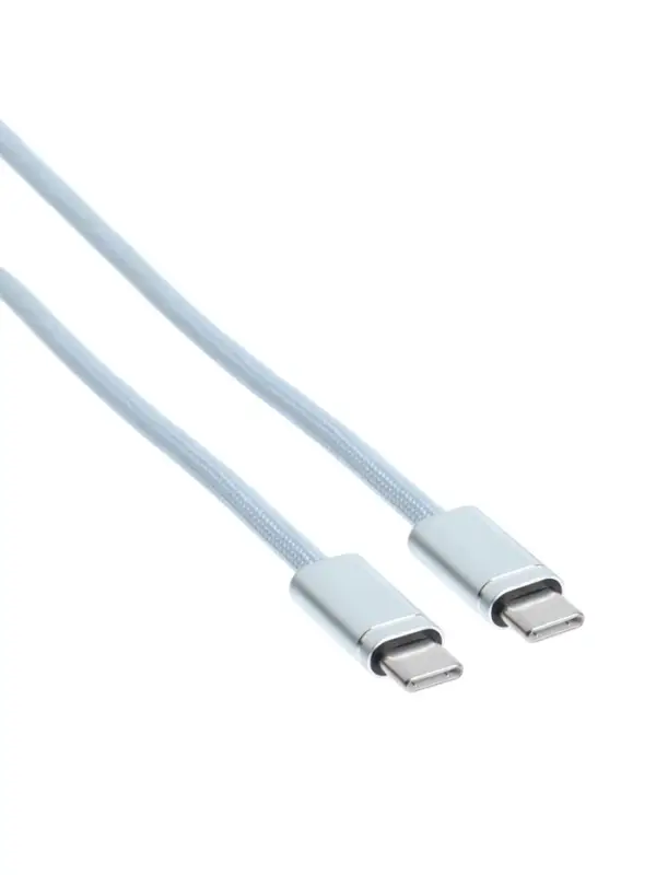 Кабель Type-C-Type-C, 3 А, 1.8 м, TPE, голубой