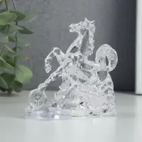 Фигурка светящаяся RISALUX «Конь на монетах» LED, RGB 3хLR1130 прозрачный 10х4,5х9,5 см