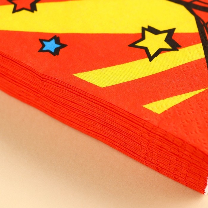 Салфетки бумажные Салфетки бумажные "Супермен", 33х33 см, 20 штук, 3-х слойные, Человек-паук