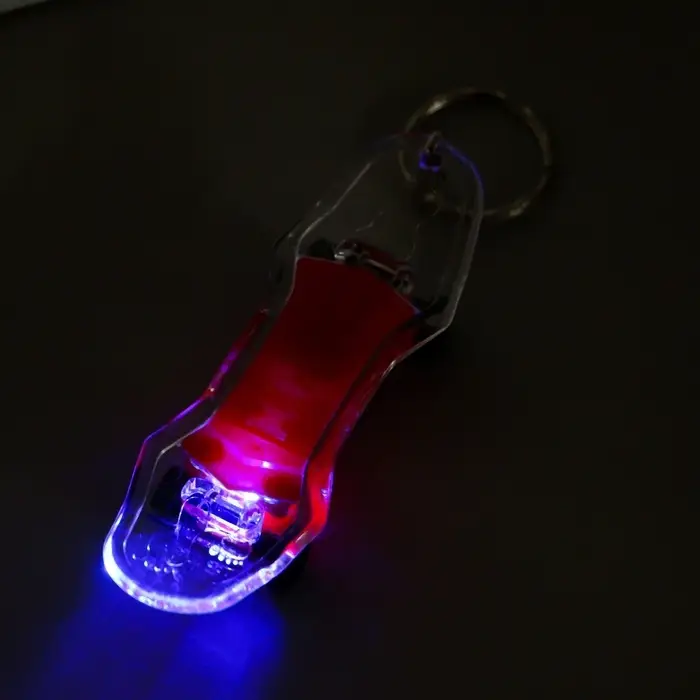 Фонарик брелок для ключей на кольце «Скейтборд», мигает, 1.7×8.2×2.8 см, МИКС