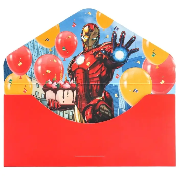 Конверт для денег «MARVEL», софт тач, тиснение, 19 х 9 см, Мстители Конверт для денег «MARVEL», софт тач, тиснение, 19 х 9 см, Мстители