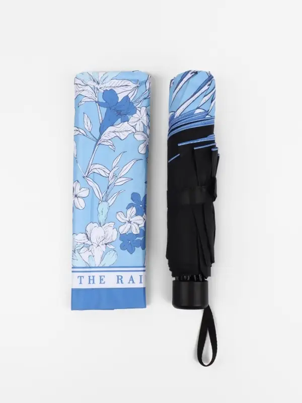 Зонт механический &laquo;Орнамент&raquo;, эпонж, 4 сложения, 8 спиц, R=47/55 см, d=94 см, МИКС