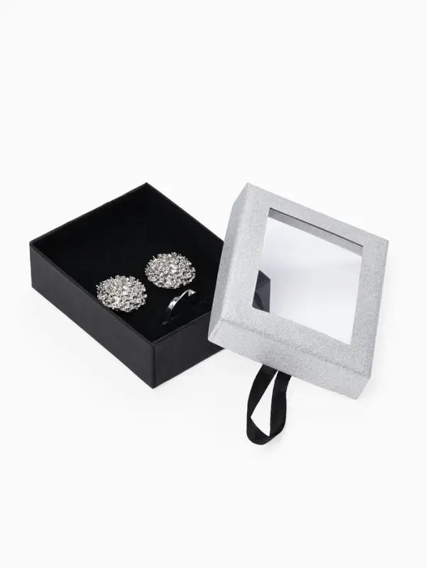 Набор подарочных коробочек 6 шт. под набор &laquo;Селебрити&raquo;, 7&times;9 см, серебристый, чёрный