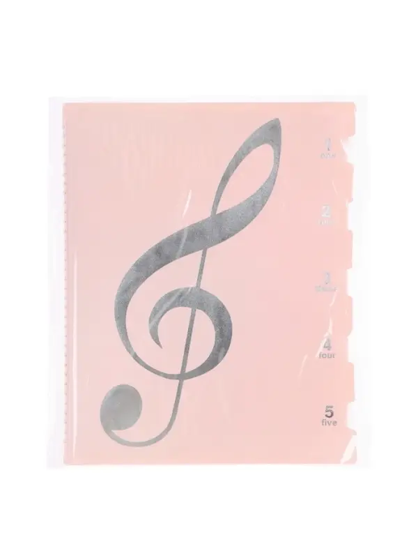 Нотная папка - 30 файлов 60 листов розовая