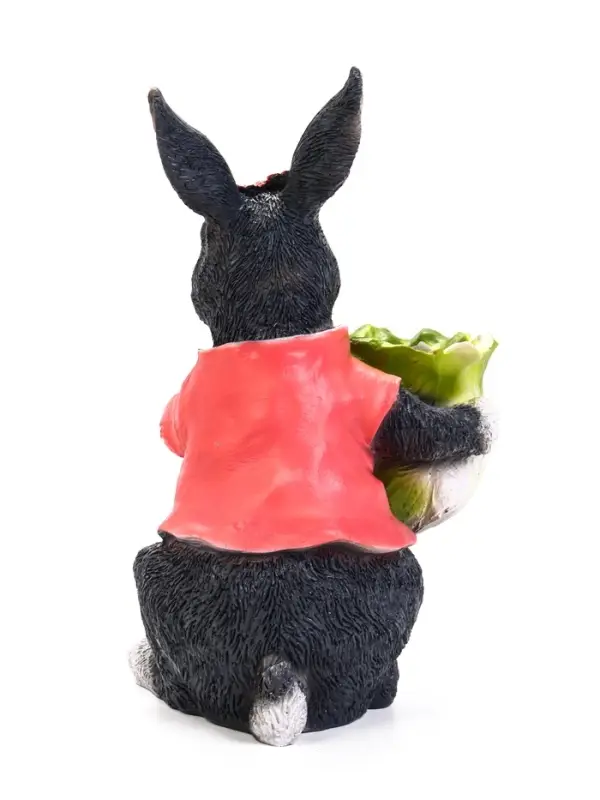 Фигурное кашпо 31 х 18 х 17 см "Зайчик с капустой"