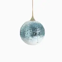 Ёлочные игрушки &laquo;Ксавье&raquo; ассорти, шары новогодние, d=8 см, набор 3 шт., бело-синий