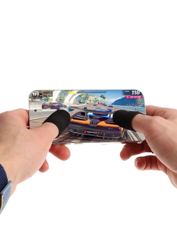 Набор напальчников для игр на смартфоне Luazon, 4 штуки, с защитой от пота, чёрные