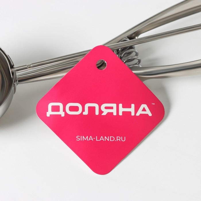 Ложка для мороженого Доляна, 22 см, 50 мл, цвет хромированный Ложка для мороженого Доляна, 22 см, 50 мл, цвет хромированный