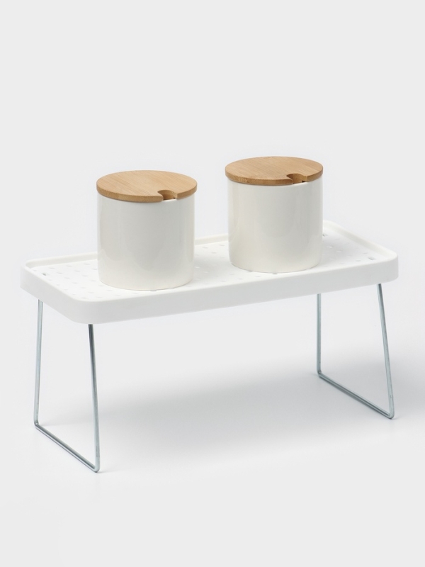 Складной столик-поднос  Складной столик-поднос "Макард" 29х14х2 см, цвет белый/серый