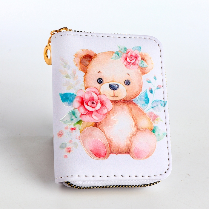 Кошелёк детский на молнии «Выбражулька», цвет белый