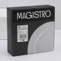 Тарелки десертные Magistro Basic bistro, d=16.5 см, набор 6 шт., фарфор, белые
