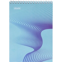 Блокнот А5,80л,клетка,метал.гребень,цв.обложка Forma,в ассорт