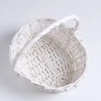 Корзина плетёная 27&times;23&times;12&times;9&times;28 см, ива, белая